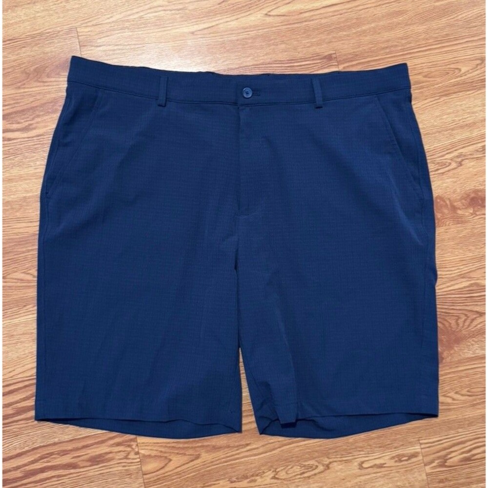 Greg Norman Shorts Mens 40 Blue Golf Performance Stretch Zip Pocket Flat Front